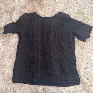 Black Lace accent Black Old Navy Blouse